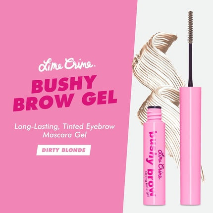 Lime Crime Bushy Brow Gel Dirty Blonde Volumizing Long Lasting Strong Hold Eyebrow Mascara Gel Vegan Cruelty-Free