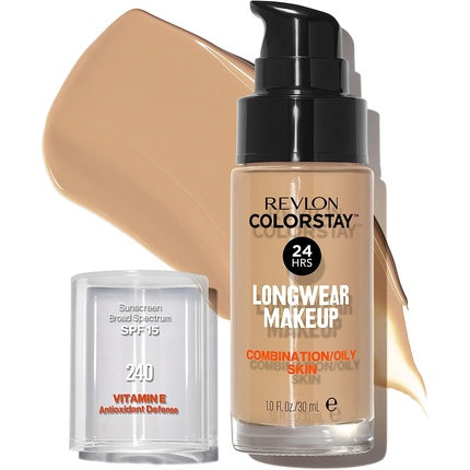 Revlon Colorstay Liquid Foundation Makeup for Combination/Oily Skin SPF 15 Medium Beige 30ml