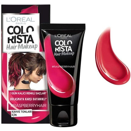 Colorista Hair Makeup Temporary Brunette Hair Color Raspberry Pink
