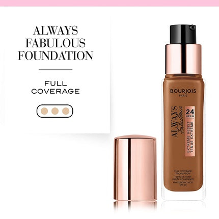 Bourjois Always Fabulous 24H Foundation 600 Chocolate 30ml