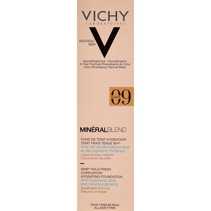 Vichy Mineralblend Hydrating Fluid Foundation 09 Agate Makeup 30ml