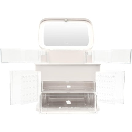 Rio Ultimate Beauty Storage Vanity Case with Touch Dimmable Mirror