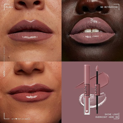 NYX Professional Makeup Shine Loud High Pigment Lip Gloss Overnight Hero 34 ml