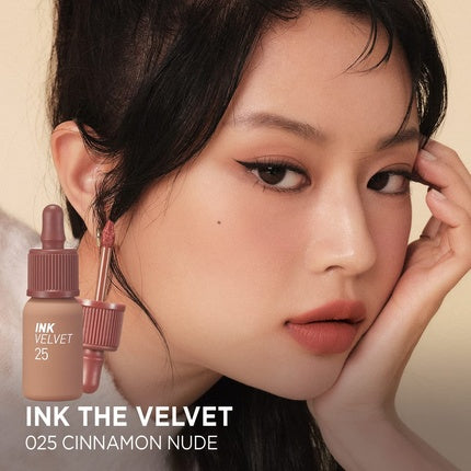 Peripera Ink the Velvet Lip Tint High Pigment Color Longwear Weightless Not Animal Tested Gluten-Free Paraben-Free 025 CINNAMON NUDE