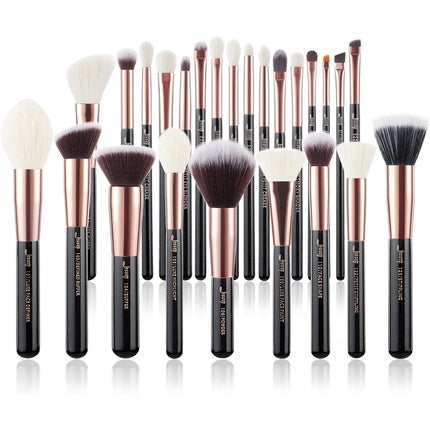 Jessup Brand 25pcs Professional Makeup Brush Set Beauty Cosmetic Foundation Powder Blush Eyeshadow Blending Highlighter Brushes Black Rose Gold T155