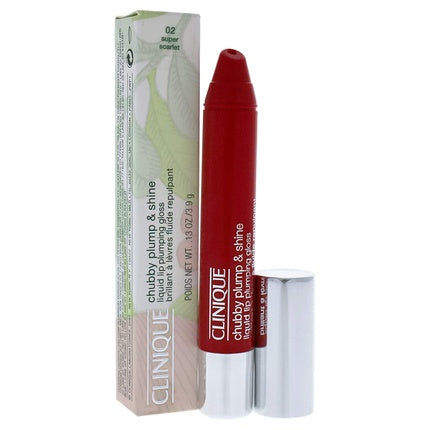 Clinique Chubby Plump and Shine Lip Gloss 02 Super Scarlet 0.13 Ounce