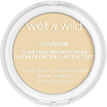 Wet n Wild Bare Focus Clarifying and Finishing Powder with Hyaluronic Acid and Vitamin E for Fair/Light Skin Tones