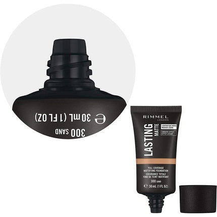 Rimmel Lasting Matte Full Coverage Lightweight Foundation 30ml 300 Sand