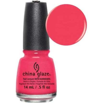 China Glaze Pool Party Nail Polish Lacquer with Hardeners 14ml Party Pink
