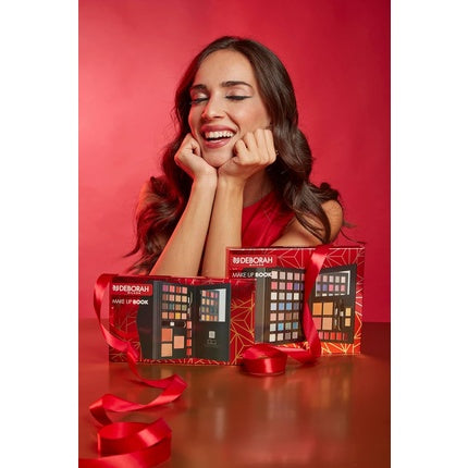Deborah Milano Gift Set for Women Makeup Book Volume 2 Warm Tones Palette Eyeshadow Gloss Lipsticks Face Powder Various Finishes Colors FSC Paper
