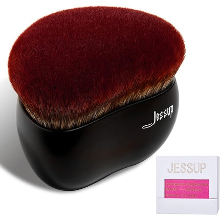 Jessup Foundation Brush Large Kabuki Makeup Brush for Face Body Blending Buffing Stippling Liquid Powder Cream Flawless with Gift Box Black SF001 D-SF001