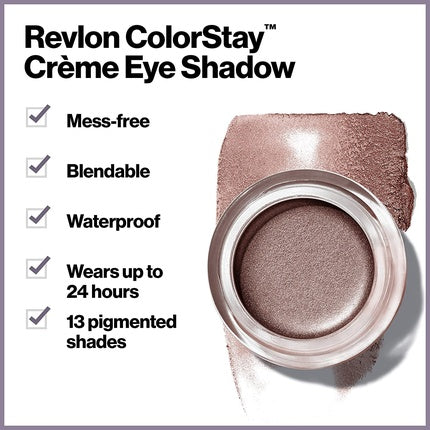 Revlon Colorstay Creme Eye Shadow Longwear Blendable Matte or Shimmer Eye Makeup with Applicator Brush in Turquoise 1 Count