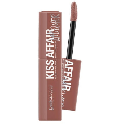 Kiss Affair Lacquer Liquid Lipstick with Vinyl Effect Peachy Beachy 3.9ml