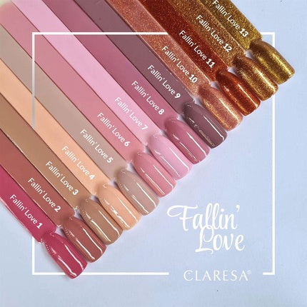 Claresa UV LED Nail Polish Collection Hybrid Manicure Soak Off - Golden Color No. 10 Fallin Love 5ml