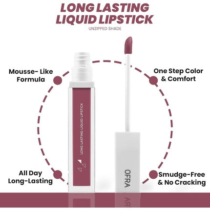 Ofra Long Lasting Liquid Lip Gloss for Women Charmed 0.2 Ounce