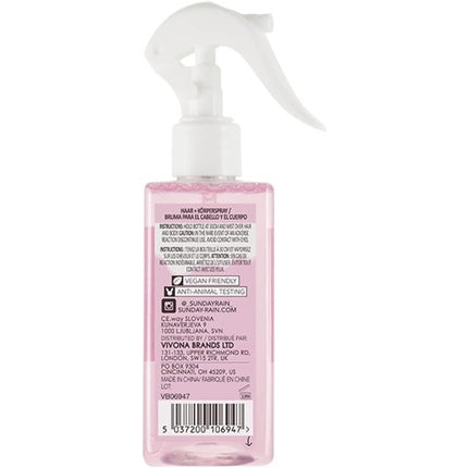 Sunday Rain Acai Berry Hair & Body Mist Refreshing & Fruity Vegan & Cruelty-Free 200ml