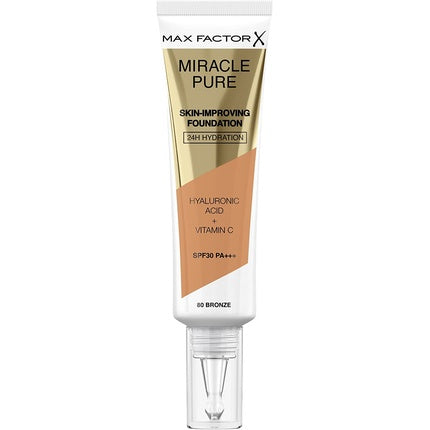 Max Factor Miracle Pure Skin Improving Foundation Spf30 Pa+++ 80 Bronze - 30ml