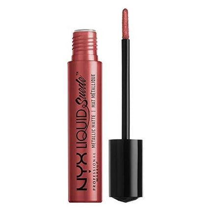 NYX Professional Makeup Liquid Suede Metallic Matte Lipstick Bella Deep Reddish Copper 0.13 Fl Oz