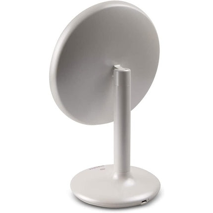 HoMedics Beauty Touch and Glow Rechargeable LED Mirror Dimmable Ideal for Vanity/Bathroom Makeup and Styling Lighting 5x Magnification Cosmetic Mirror