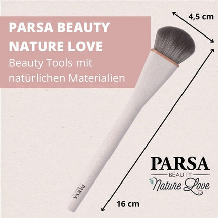 PARSA Beauty Nature Love Organic Makeup Brush Made of 50% Wheat Straw Foundation Brush - Ideal for Liquid, Creamy, Solid Foundation Makeup