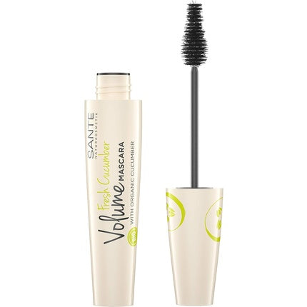 Sante Naturkosmetik Fresh Cucumber Volume Mascara Black Maximum Volume Density Perfectly Separate Eyelashes with Organic Cucumber 12ml