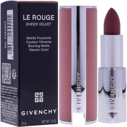 Givenchy Le Rouge Sheer Velvet Matte Lipstick N27 Rouge Infuse for Women 0.11 oz