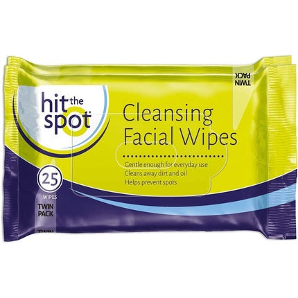 Hit The Spot Cleansing Facial Wipes - Twin Pack
