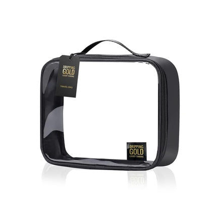 Dripping Gold Transparent Travel Bag Waterproof Cosmetic Bag for Make-Up