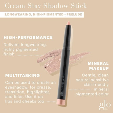 Glo Skin Beauty Cream Stay Shadow Stick Prelude Multi-Purpose Eyeshadow Mineral Makeup 12 Hours of Wear