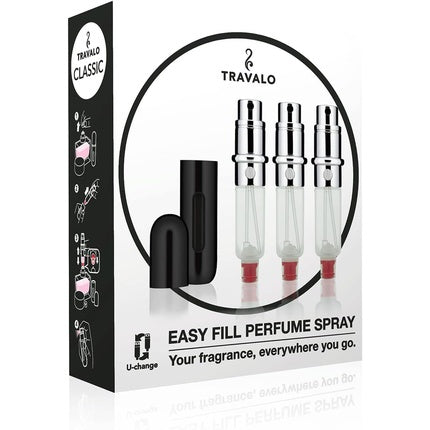 Travalo Classic HD Bag Sprays Set of 3 Refills Black