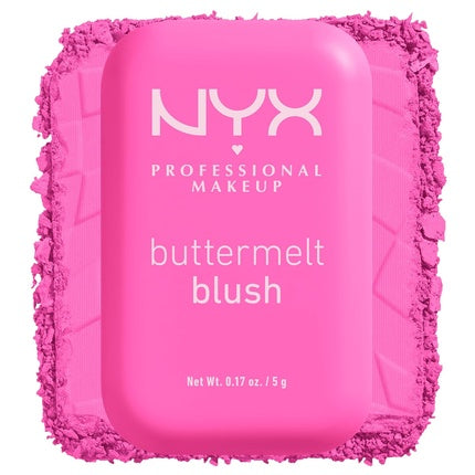 NYX PROFESSIONAL MAKEUP Buttermelt Powder Blush Fade and Transfer-Resistant Blush Vegan Formula My Butta Half 01 0.17 Ounce