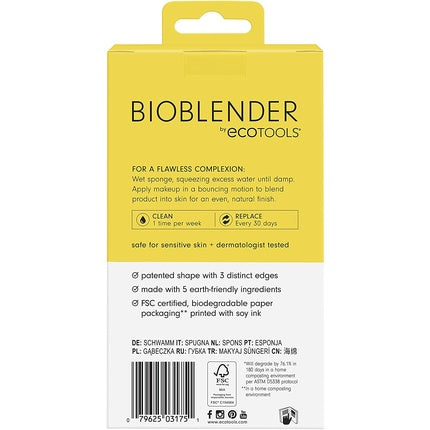 ECOTOOLS Bioblender Makeup Sponge for Liquid and Creamy Makeup 40g 3175 Violet