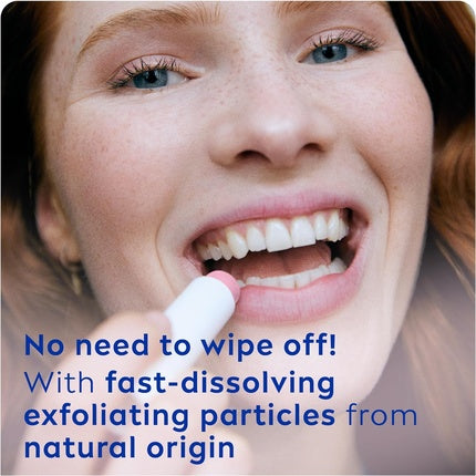 NIVEA 2in1 Caring Lip Scrub 4.8g Lip Balm with Rosehip Oil and Vitamin E Gently Exfoliates for Super Soft Lips Intensive Lip Care