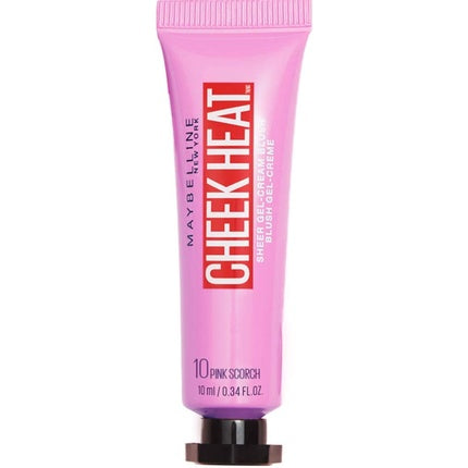 Maybelline Cheek Heat Water Infused Hydrating Gel Sheer Blusher 10 Pink Scorch 10ml