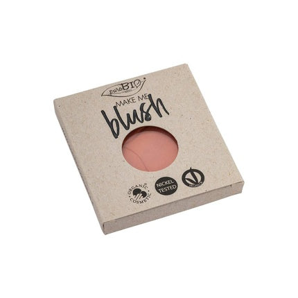 PUROBIO Compact Cheeky Coral Marbled Blusher for the Perfect Glow Multitonal Powder Color Apricot Cheek Heat Gel Formula Water-Based Color Pigments Glossy Shiny Finish Rose Flash