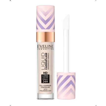 Eveline Liquid Camouflage Hd Waterproof Concealer With Hyaluronic Acid 04 Light Almond 7.5ml