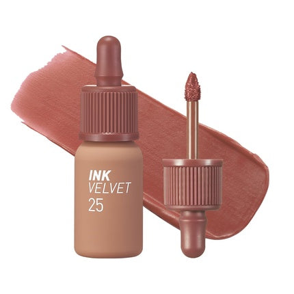 Peripera Ink the Velvet Lip Tint High Pigment Color Longwear Weightless Not Animal Tested Gluten-Free Paraben-Free 025 CINNAMON NUDE
