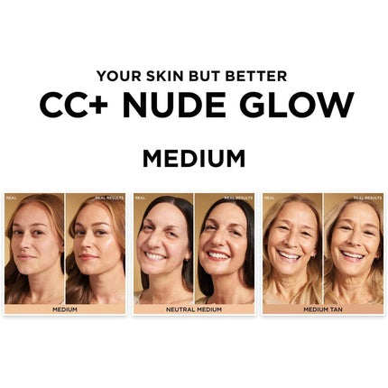 CC+ Nude Glow Lightweight Foundation with Glow Serum SPF40 Neutral Medium 32ml