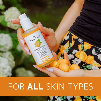 Orientana Natural Face & Eyes Cleansing Oil Golden Orange 99.5% Vegan Makeup Removal 150ml