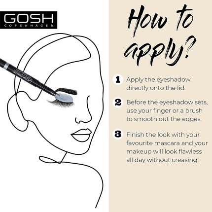 GOSH Mineral Waterproof Eye Shadow Rotating Eyeshadow Pen 007 Light Blue