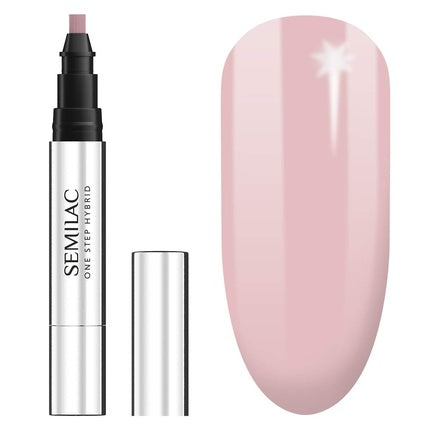 Semilac One Step UV Nail Polish 3in1 Beige Color S220 Nude Beige 3ml - Innovative UV LED Nail Polish Ideal for Home and Professional Manicure