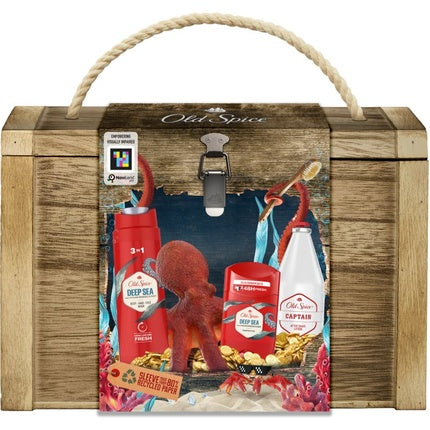 Deep Sea Set - Body care gift set in a wooden chest