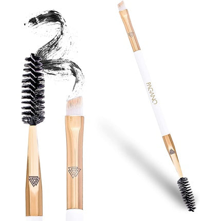 Pagano 2 In 1 Eyebrow Brush+ Spoolie | Natural Bristle | For Application Of Brow