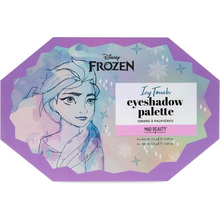 MAD BEAUTY Disney Frozen Elsa Icy Touch Eyeshadow Palette 10th Anniversary 14 Shades with Glitter Toppers Cosmetic Gifts