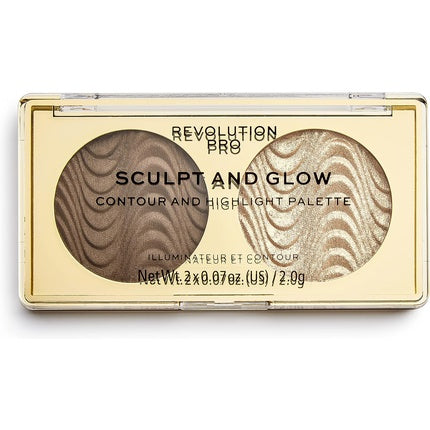 Revolution Pro Sculpt & Glow Face Palette Savanna Nights 2 Shades 4g