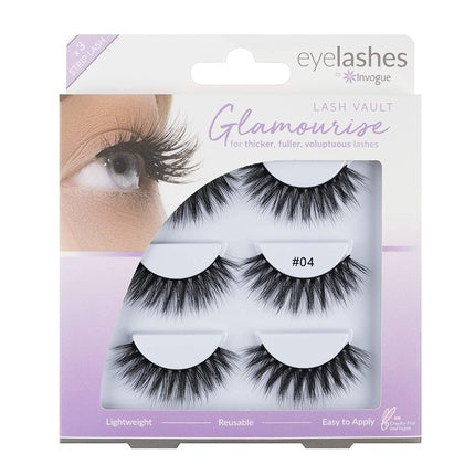 Invogue Vault 4 Multipack Lashes - Pack of 3 Pairs