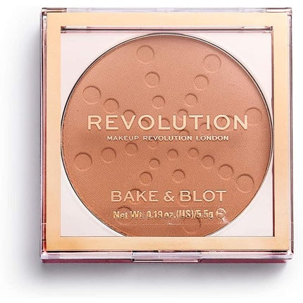 Revolution Bake & Blot Compact Powder Peach Rose Gold 5.5g