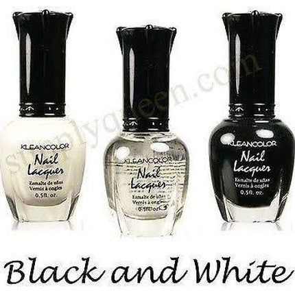 Black and Matte Nail Polish Lacquer Set - Pack of 3