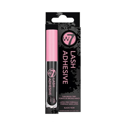 W7 Black Lash Adhesive Extra Fine Brush Tip Applicator Strong Fast Drying False Eyelash Glue