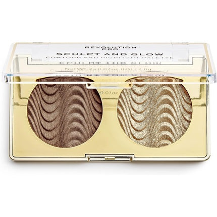 Revolution Pro Sculpt & Glow Face Palette Savanna Nights 2 Shades 4g